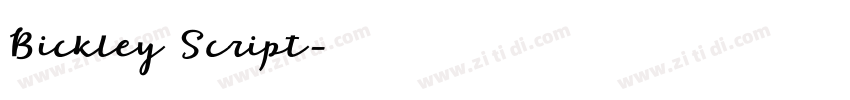 Bickley Script字体转换